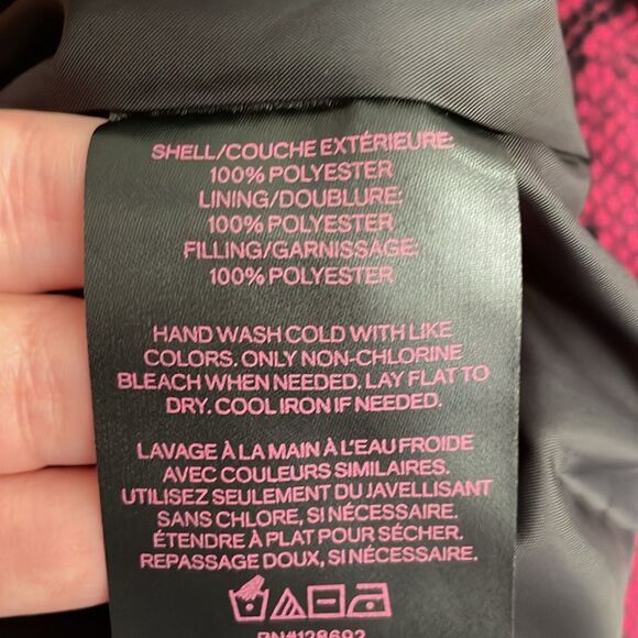 Betsey Johnson Snake Print Quilted Puffer Coat size S - Picture 8 of 8